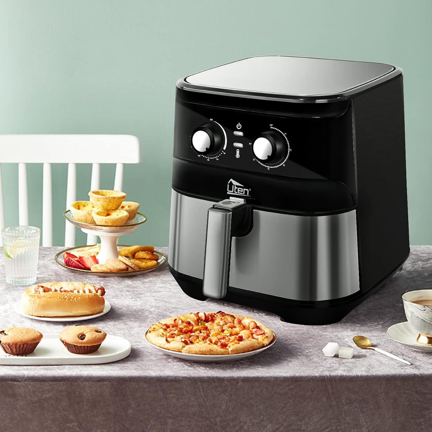 Air Fryer 5.8Qt/5.5L Electric Air fryer Non-Stick Fry Basket Oilless Cooker Gift