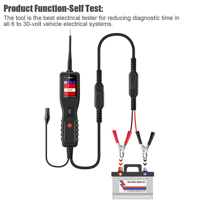 Ancel PB100 Circuit Tester Probe Electrical System Car Diagnostic Tool 12V 24V