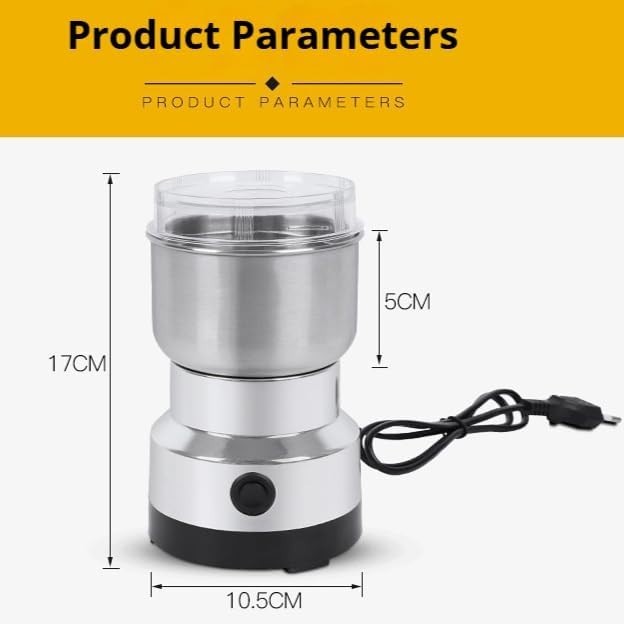 300g Grain Mill Grinder Stainless Steel | High Speed Spice & Flour Mill Kitchen