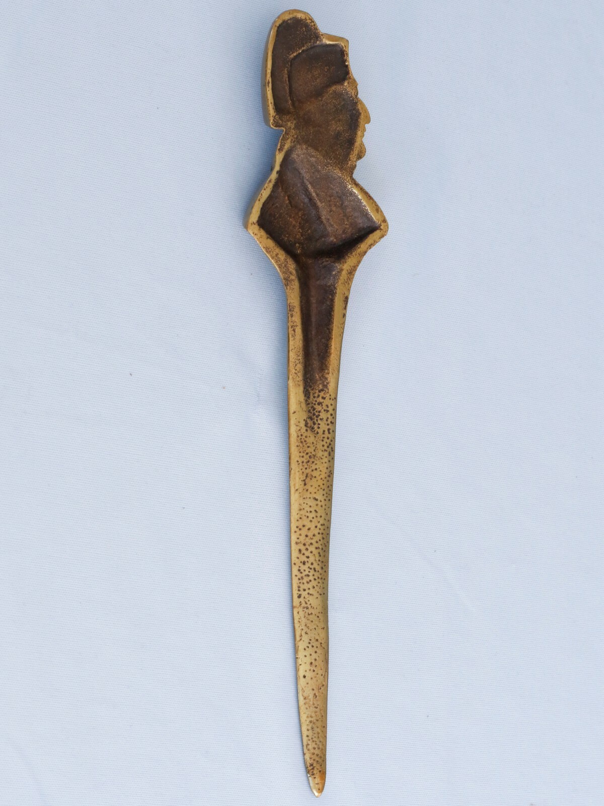 Vintage Brass French Emperor Napoleon Bonaparte Waterloo Souvenir Letter Opener
