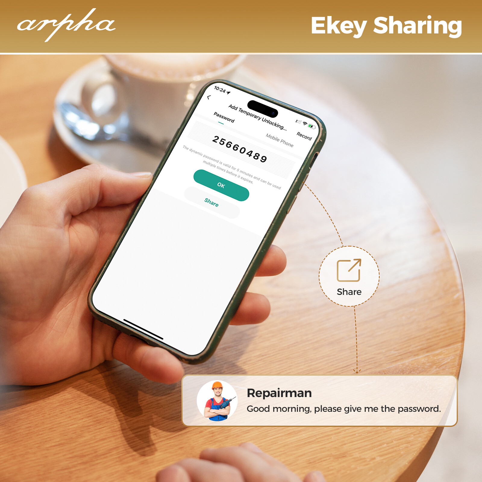 ARPHA Fingerprint Door Lock Biometric Smart Lock APP Bluetooth Keyless Deadbolt