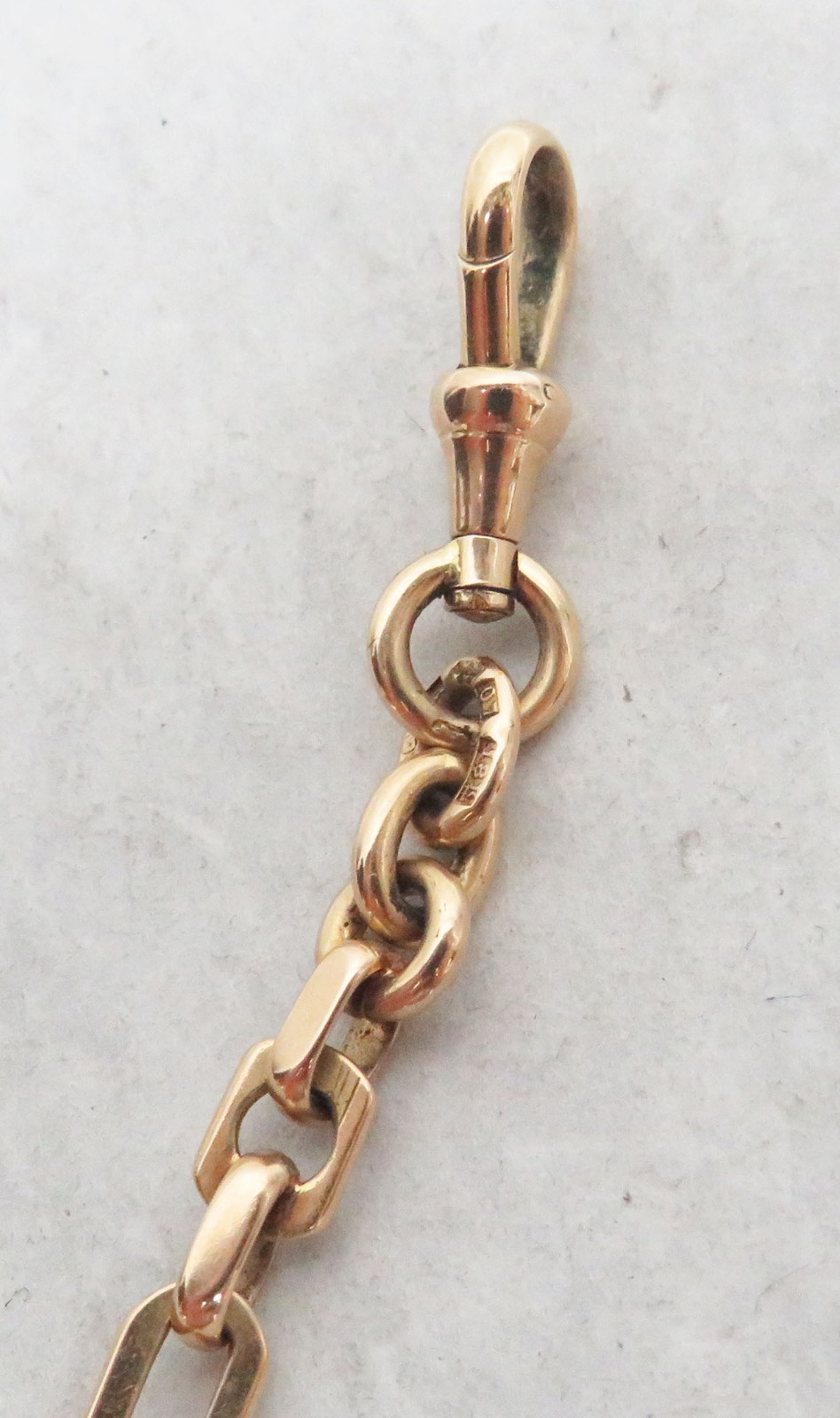 ANTIQUE 18K GOLD SWEDISH CRAFTED 19 GRAMS 10.5" POCKET WATCH CHAIN
