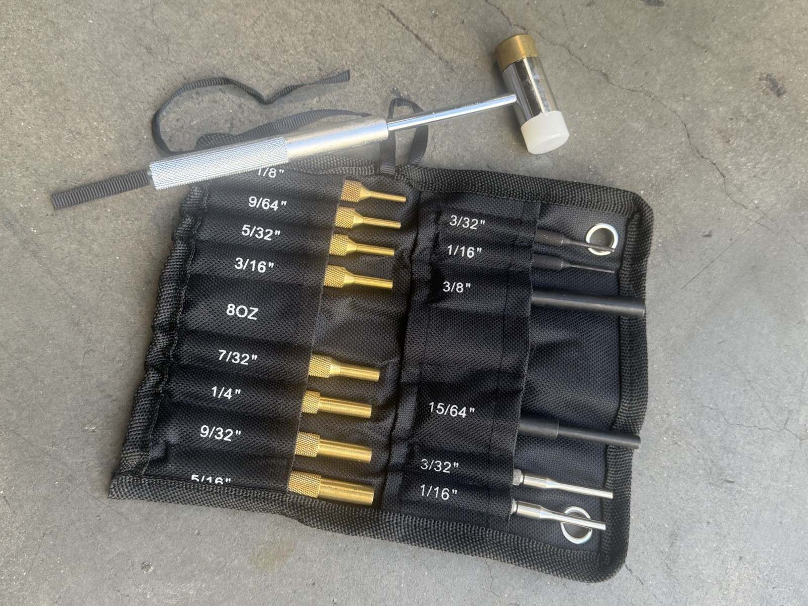 15pcs Gunsmith Drift Roll Pin Punch Kit W/ Hammer 4 Firearm Rifle Pistol Repair