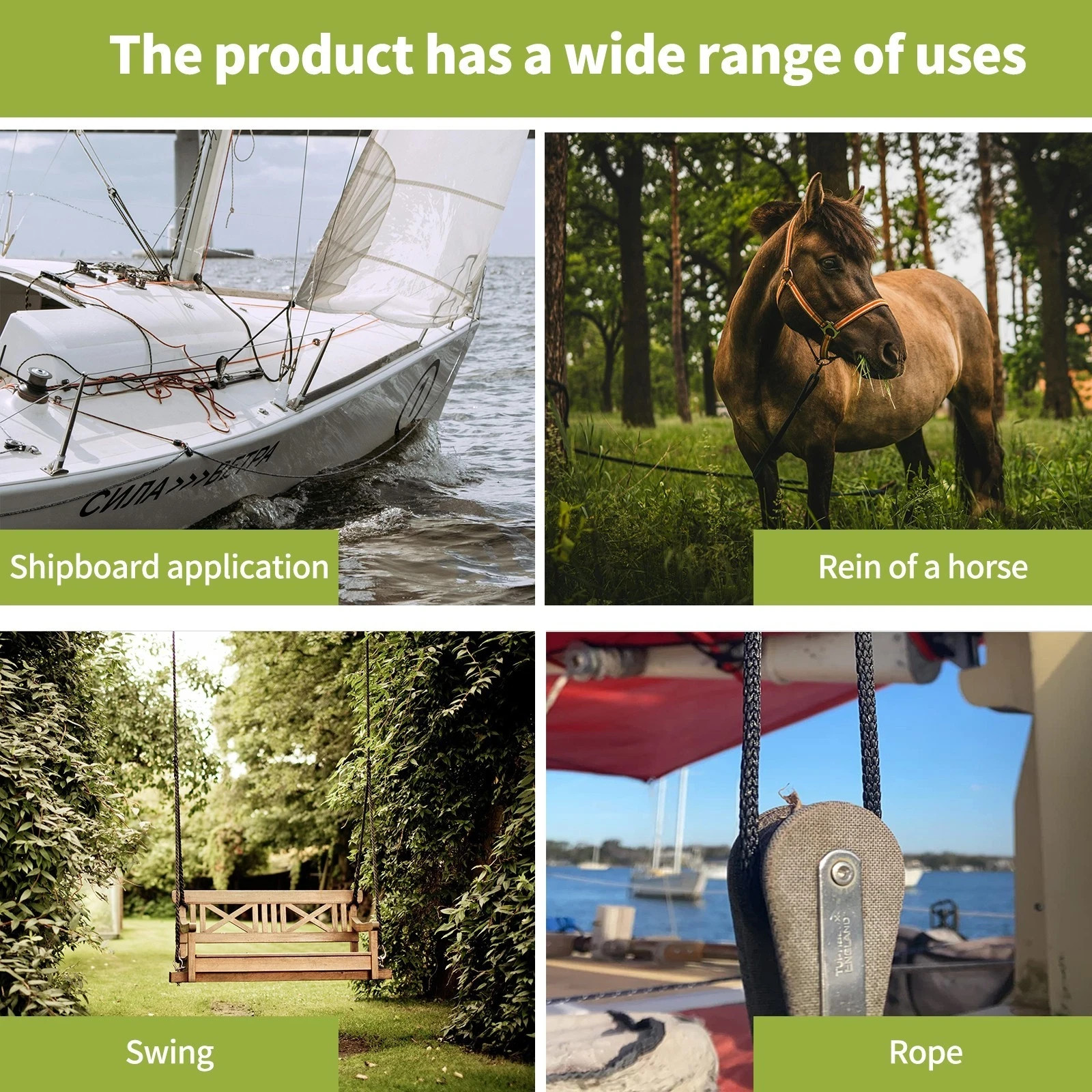 1/2 INCH 100 FT Black Polyester Solid Braid Rope-UV Resistant&Wearproof