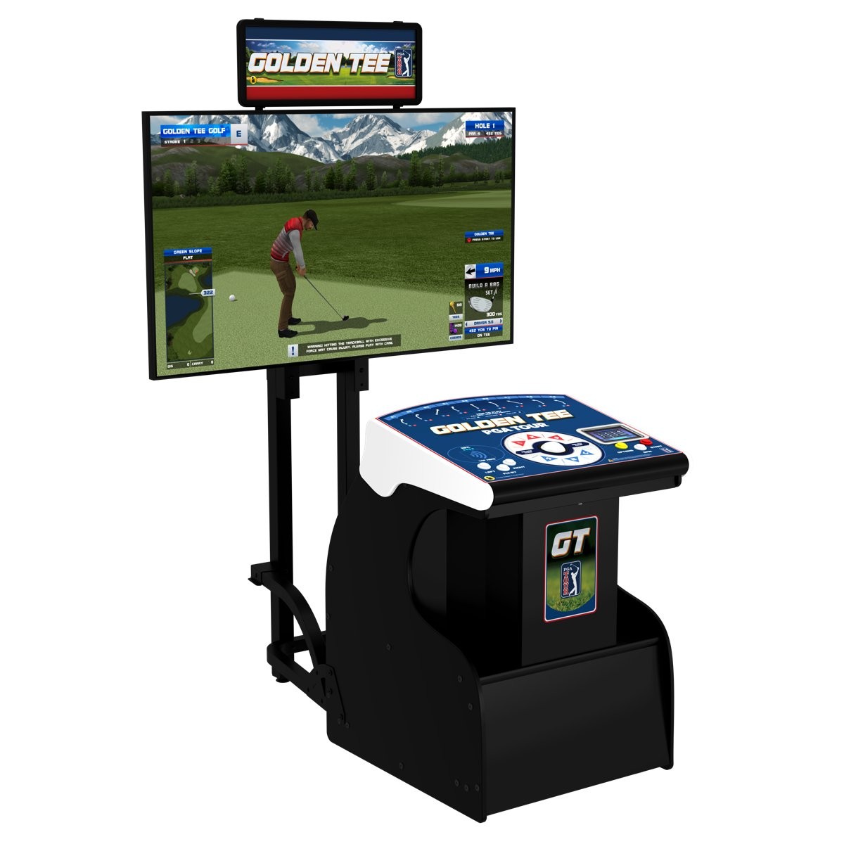 Golden Tee Golf Game - PGA TOUR Showpiece Pro Edition With TV Stand - 2026 - Fre