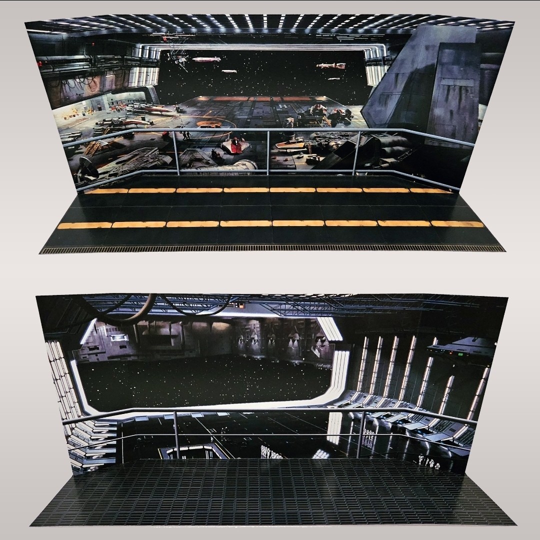 Hangar Bay Backdrop Display 2 Pack Star Wars Hasbro Kenner Ships Free
