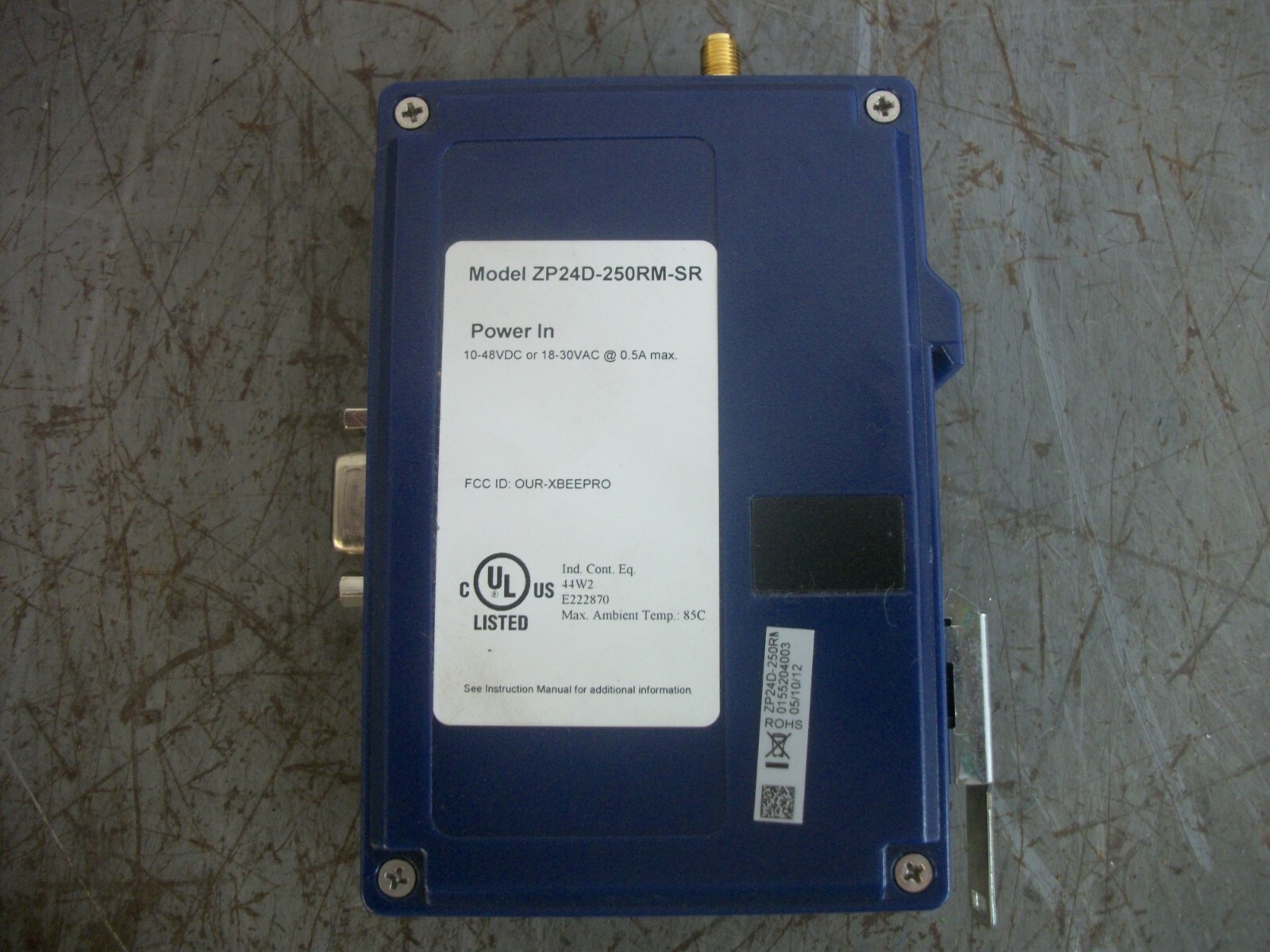 ADVANTECH B&B ELECTRONICS ZLINX WIRELESS MODBUS RADIO MODEM ZP24D-250RM-SR