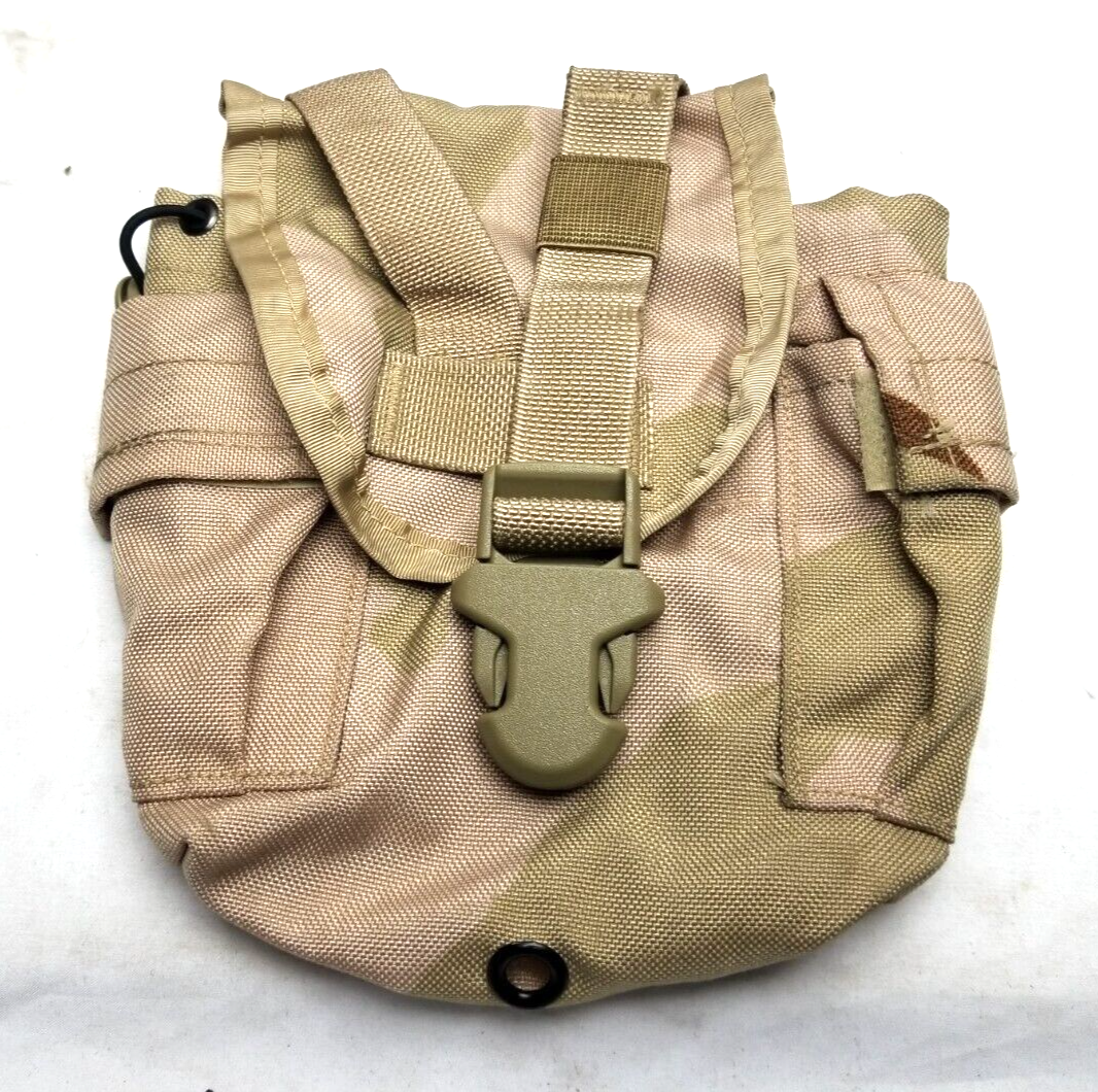 USGI Army 1 QT General Purpose Canteen Pouch Cover Molle II 3-Color Desert MINT