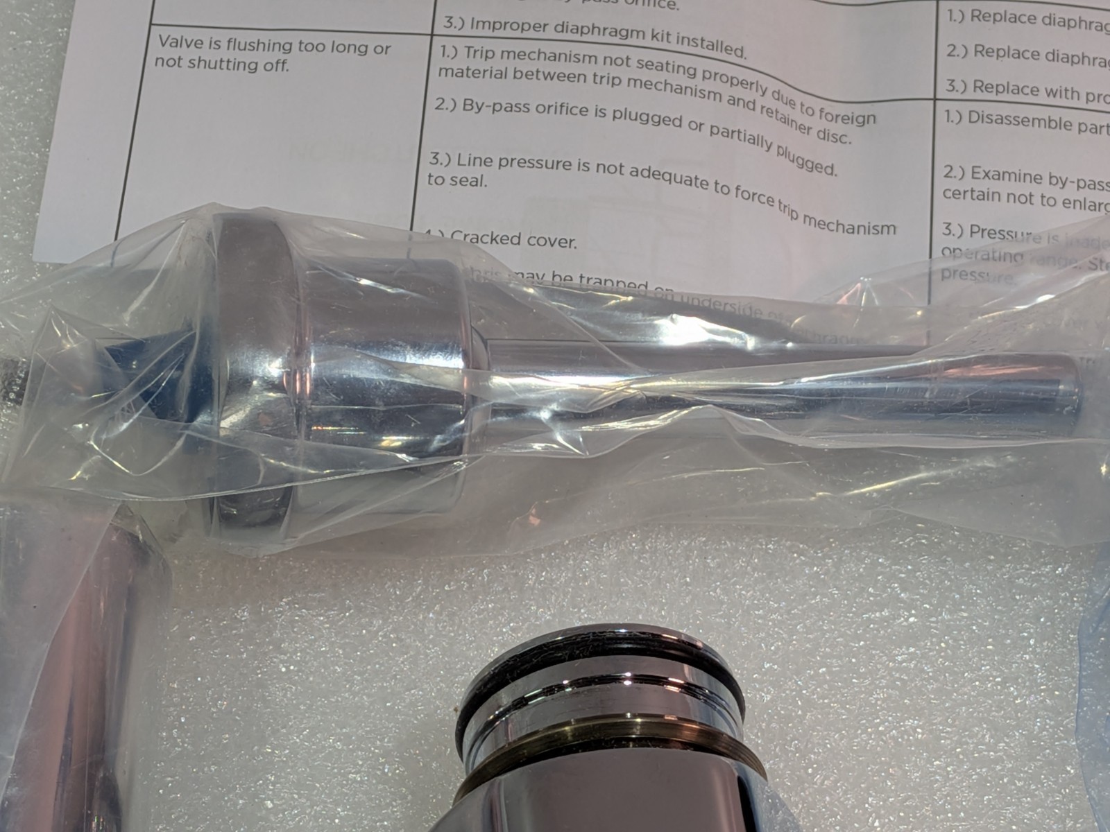 Zurn Z6000AV-HET AquaVantage Exposed Closet Flush Valve 1.28 GPF Chrome