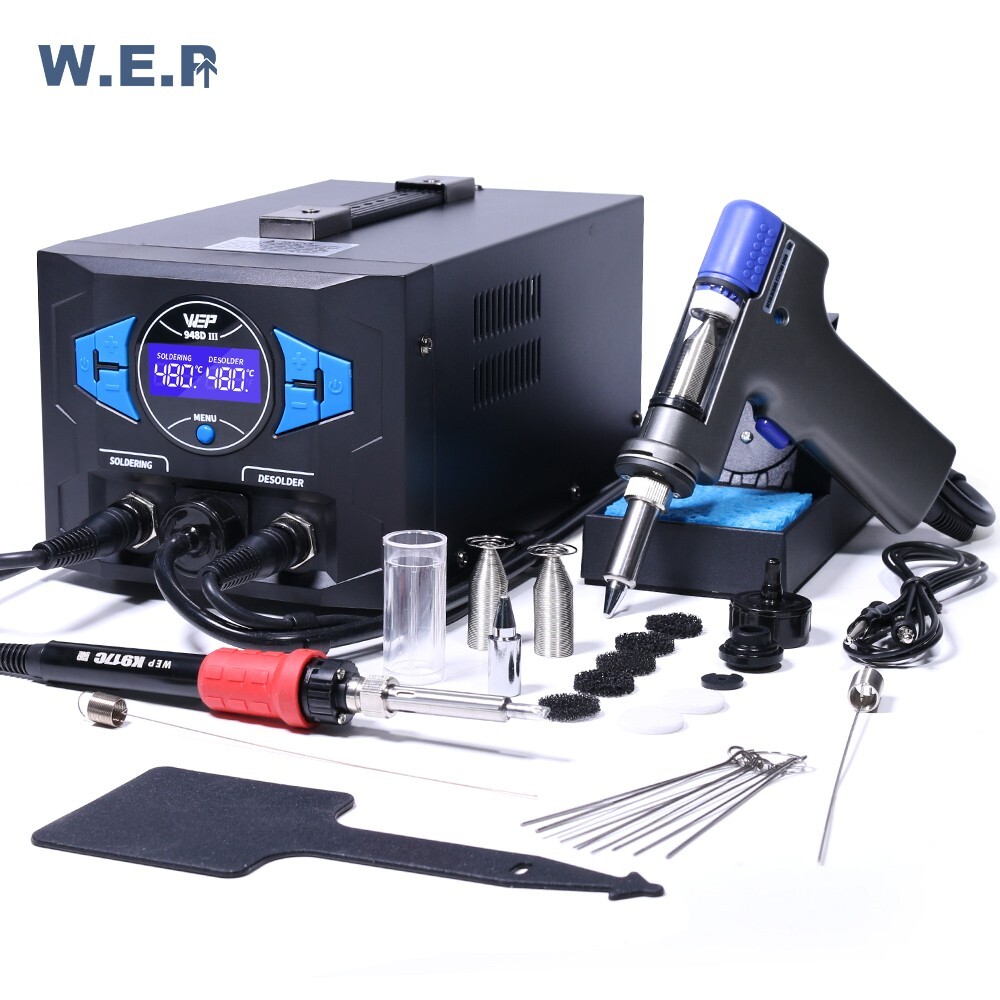WEP 948D-III 110W Desoldering Station Soldering Iron Kit Suction Tin Gun Tool