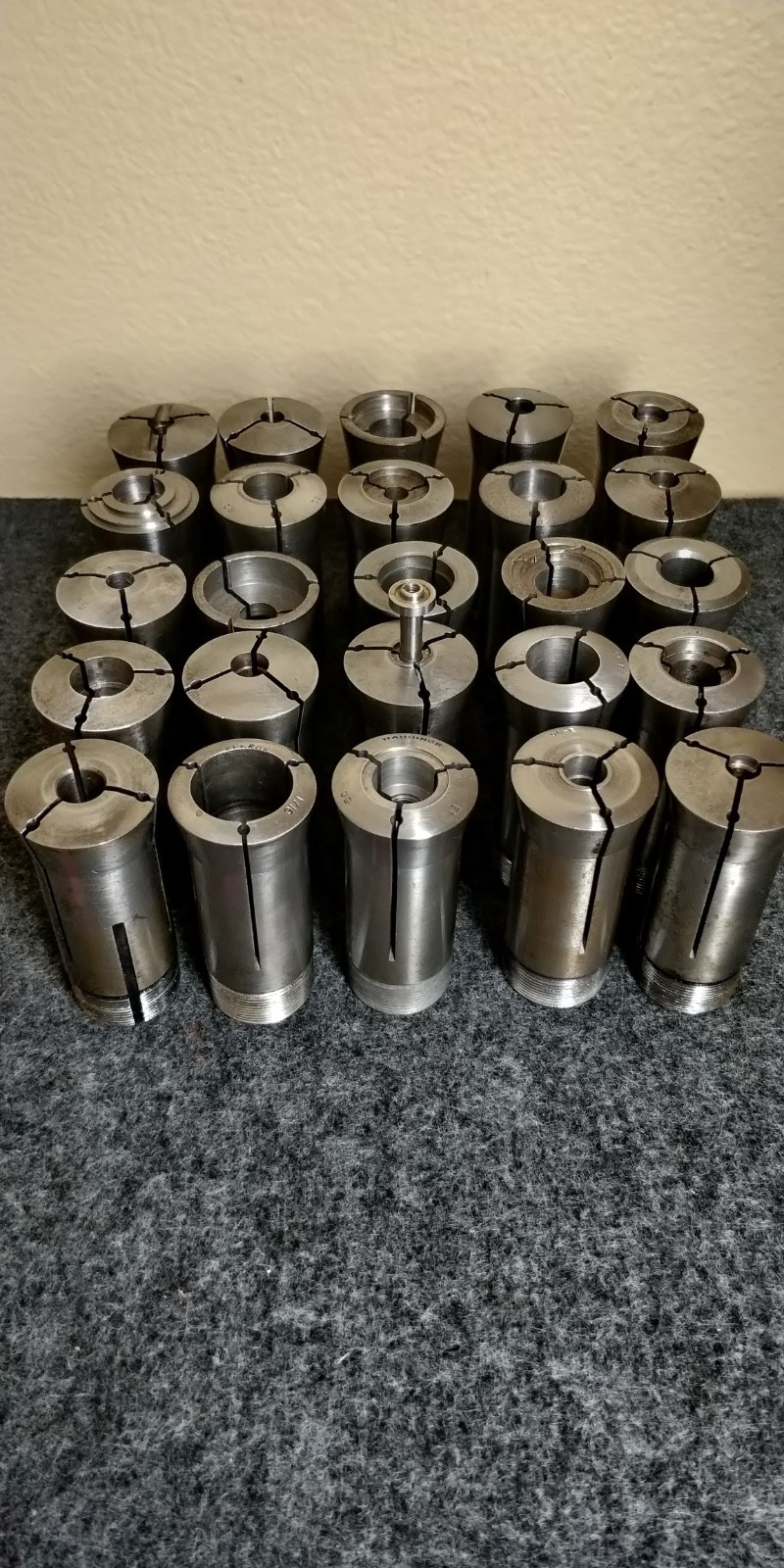 5C COLLET Lot E EMERGENCY COLLETS 25 PIECE SET