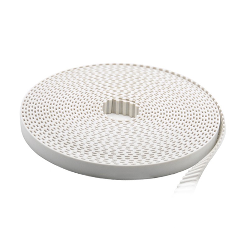 T5/AT5 Timing Belt Open White Polyurethane With Steel Wire Width 10/15/20~40mm