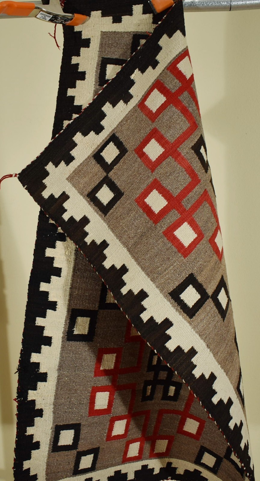 Antique Navajo Rug Klagetoh Native American Indian Vintage Weaving 31" X 48"