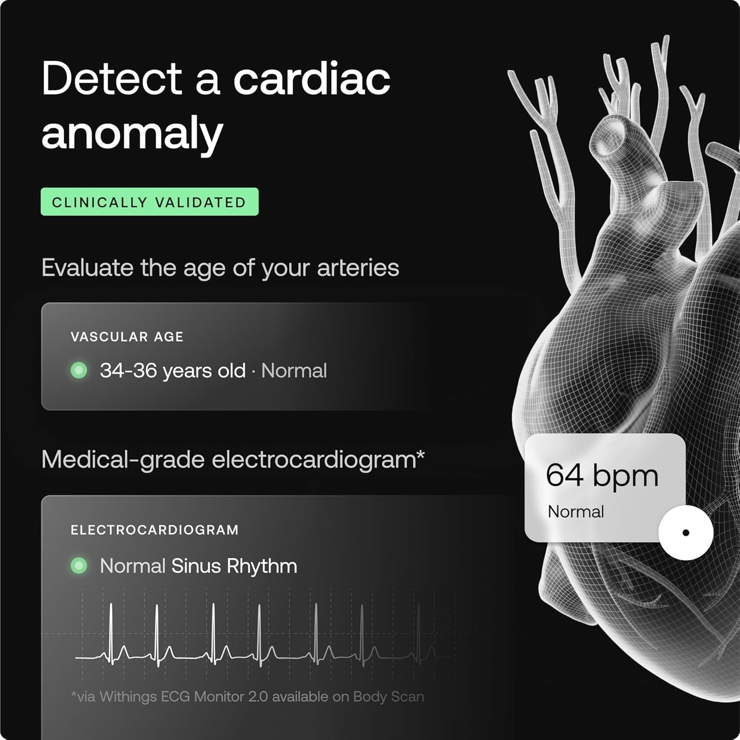 NEW Withings Body Scan Ultimate Health Checkup Take Control Body & Health