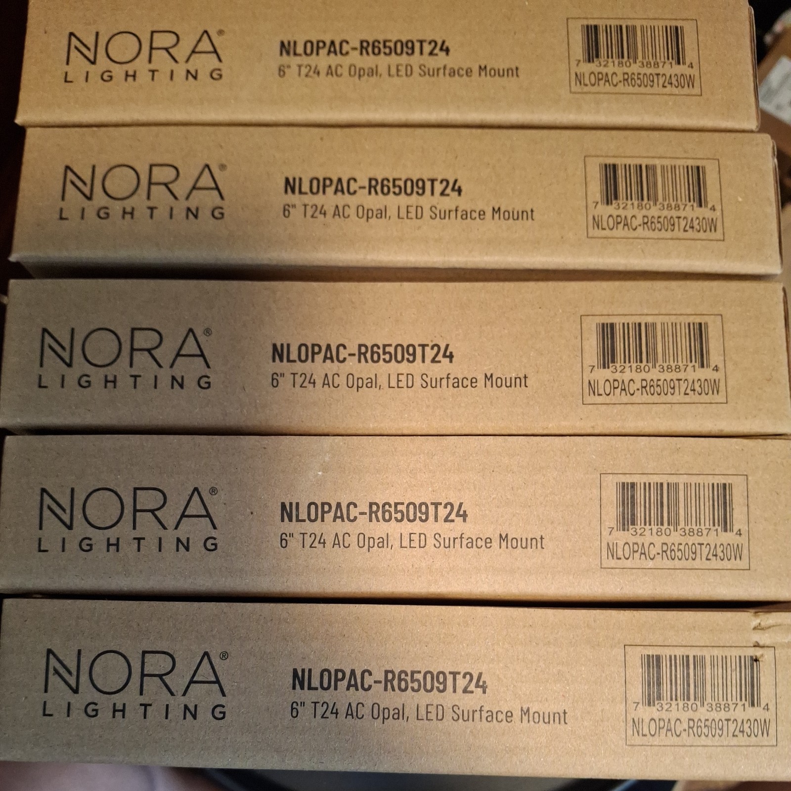 NEW 6" Nora Lighting NLOPAC-R6509T24 Opal Surface Mount LED Retrofit Kit 3000K