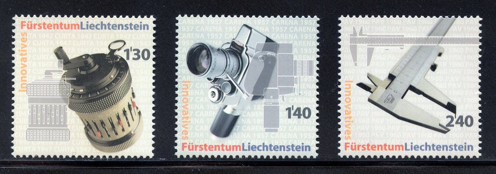 Liechtenstein  1363-1365 MNH, Inventions Set from  2006 .