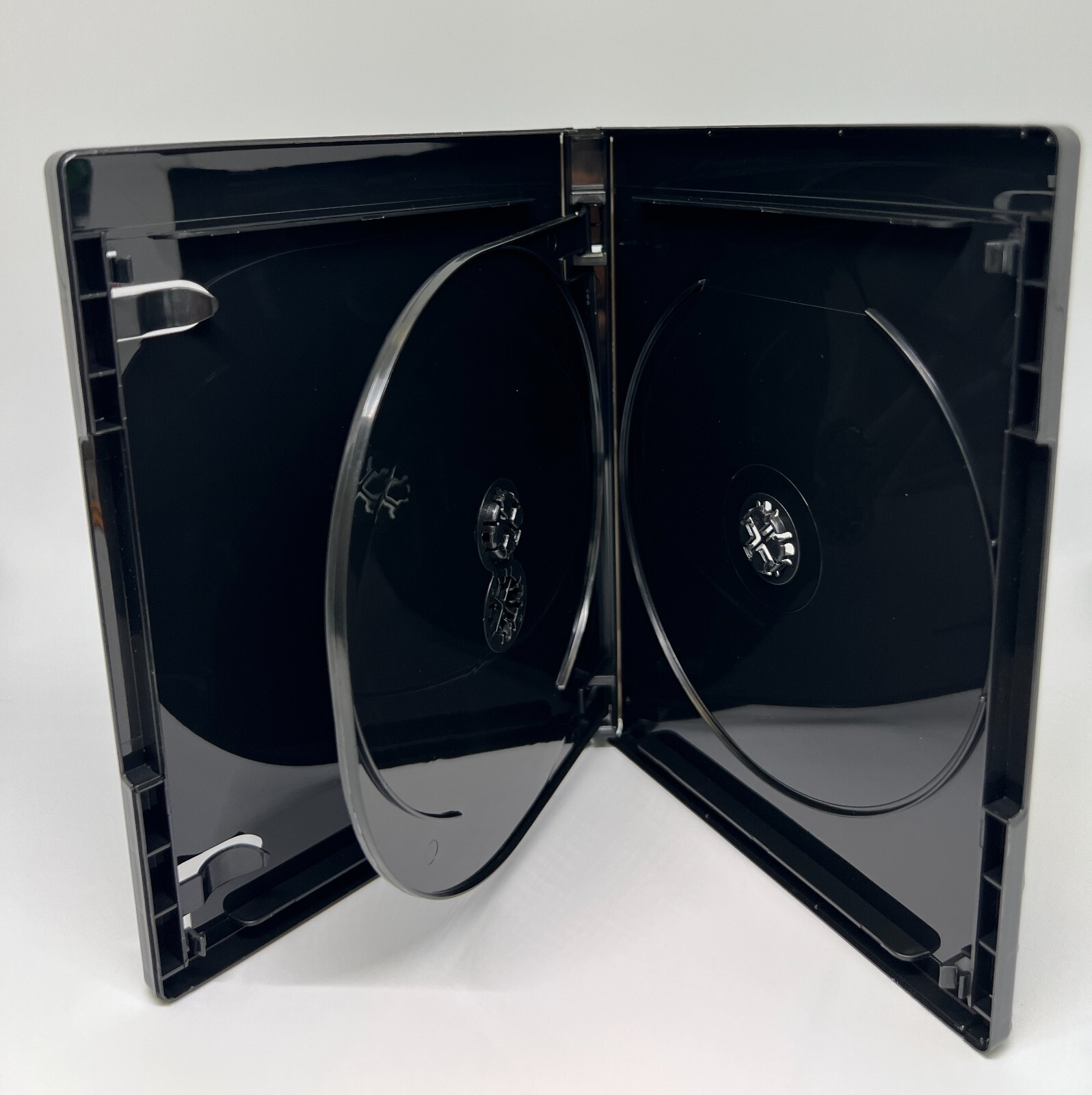 NEW 10 PCS 14MM 4K ULTRA HD 3 -DISC BLURAY CASE W BOOKLET CLIPS, BLACK, QJ300