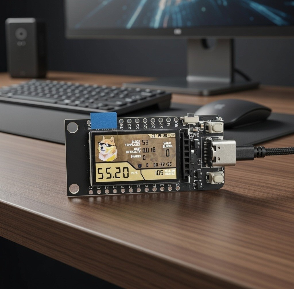 Dogecoin Lottery NerdMiner!!! Comes With a 1.14in DISPLAY!