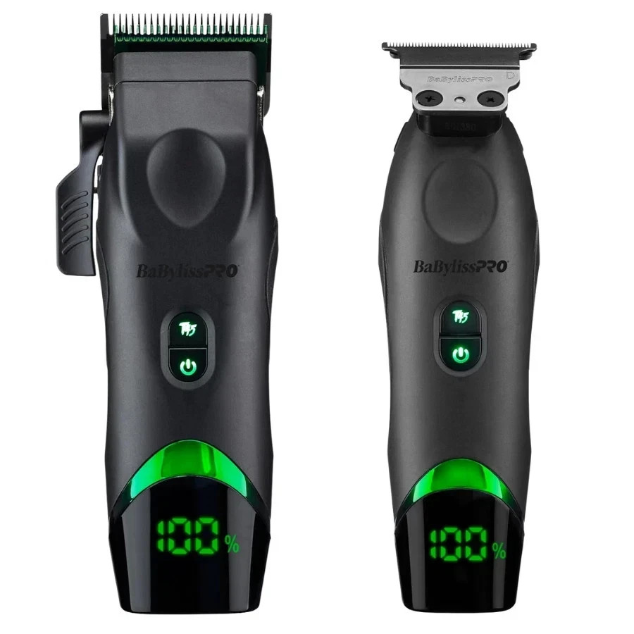 Babyliss Pro X Tomb45 Black Green Wireless Charge Clipper Trimmer FXT45C FXT45T