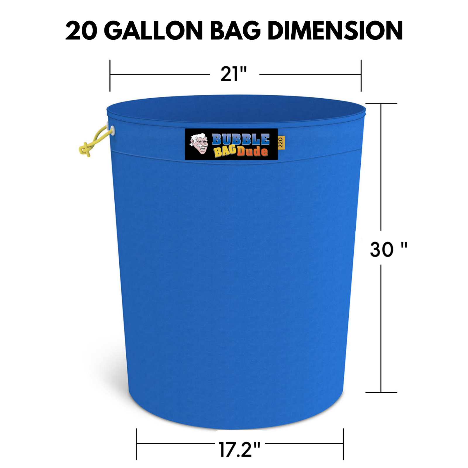 Bubble Bag BUBBLEBAGDUDE 20 GAL - 8 Bag Kit Bubble Hash Bags Herbal Extractor