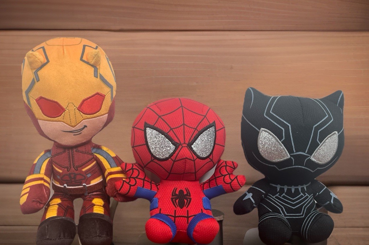 Marvel Plush Lot of 3 Mattel Daredevil 9” Ty Black Panther 6” Ty Spider-Man 6”
