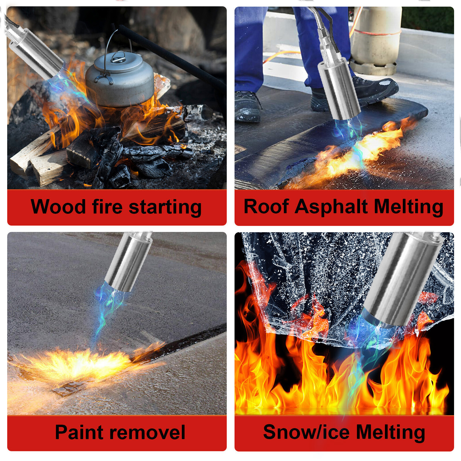 Propane Torch Weed Burner Wand Efficient Weed Torch for Roofing and Gardening