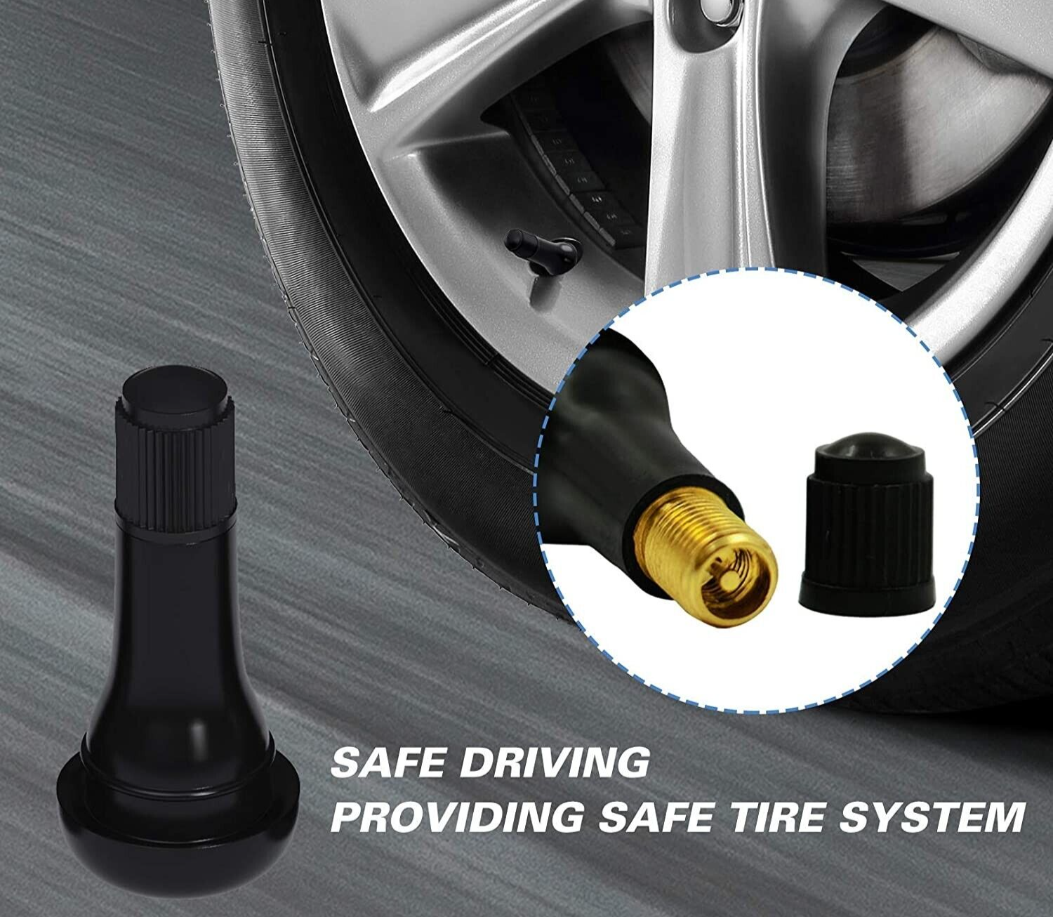 LOT OF 1000 Valves TR413 Tire Valve Stems Snap-In Fits Most Cars