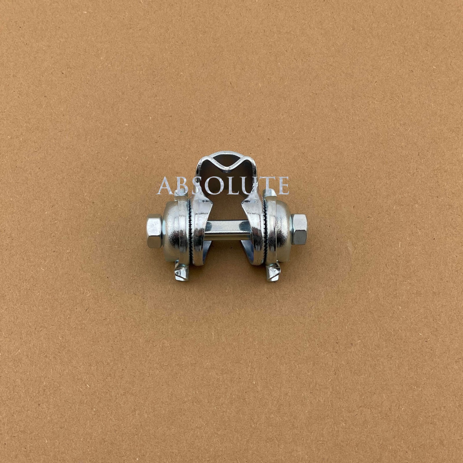 CHROME VINTAGE SCHWINN BICYCLE SADDLE SINGLE SEAT RAIL CLAMP 7/8" BIKE SEATPOST