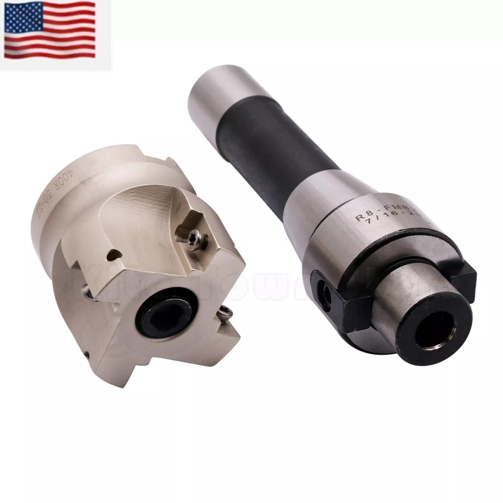 10Pc APMT1604 Carbide Insert Face End Mill Shell Cutter R8 FMB22 Arbor 400R 50MM