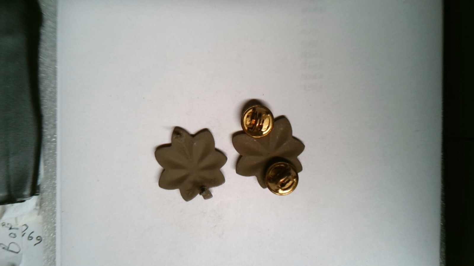 MILITARY INSIGNIA RANK US ARMY SET OF 2 OFFICER MAJOR BROWN COLORED