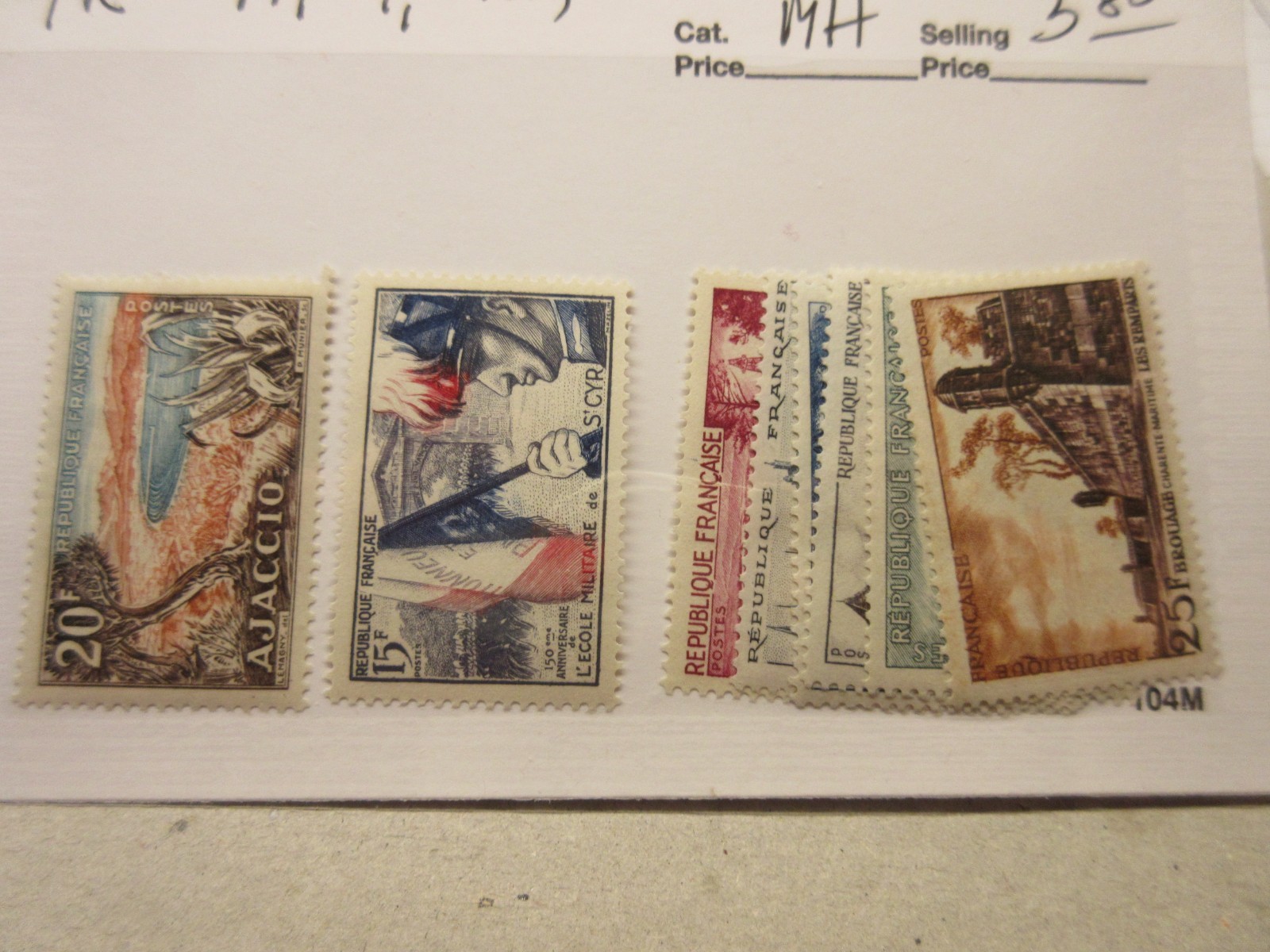 FRANCE: 724, 731, 774-9, MH, Lot33, Cat $5.80