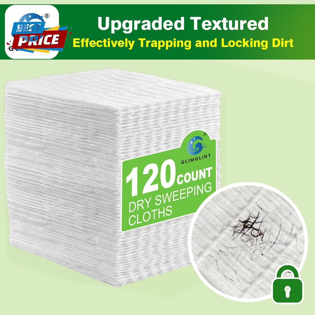 Dry Sweeping Cloths Pads Compatible with Swiffer Sweeper- Disposable Duster Refi