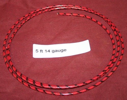 5 ft 14 ga Primary Red w/black Wire Hit & Miss Engine gas Motor Ignition Spark