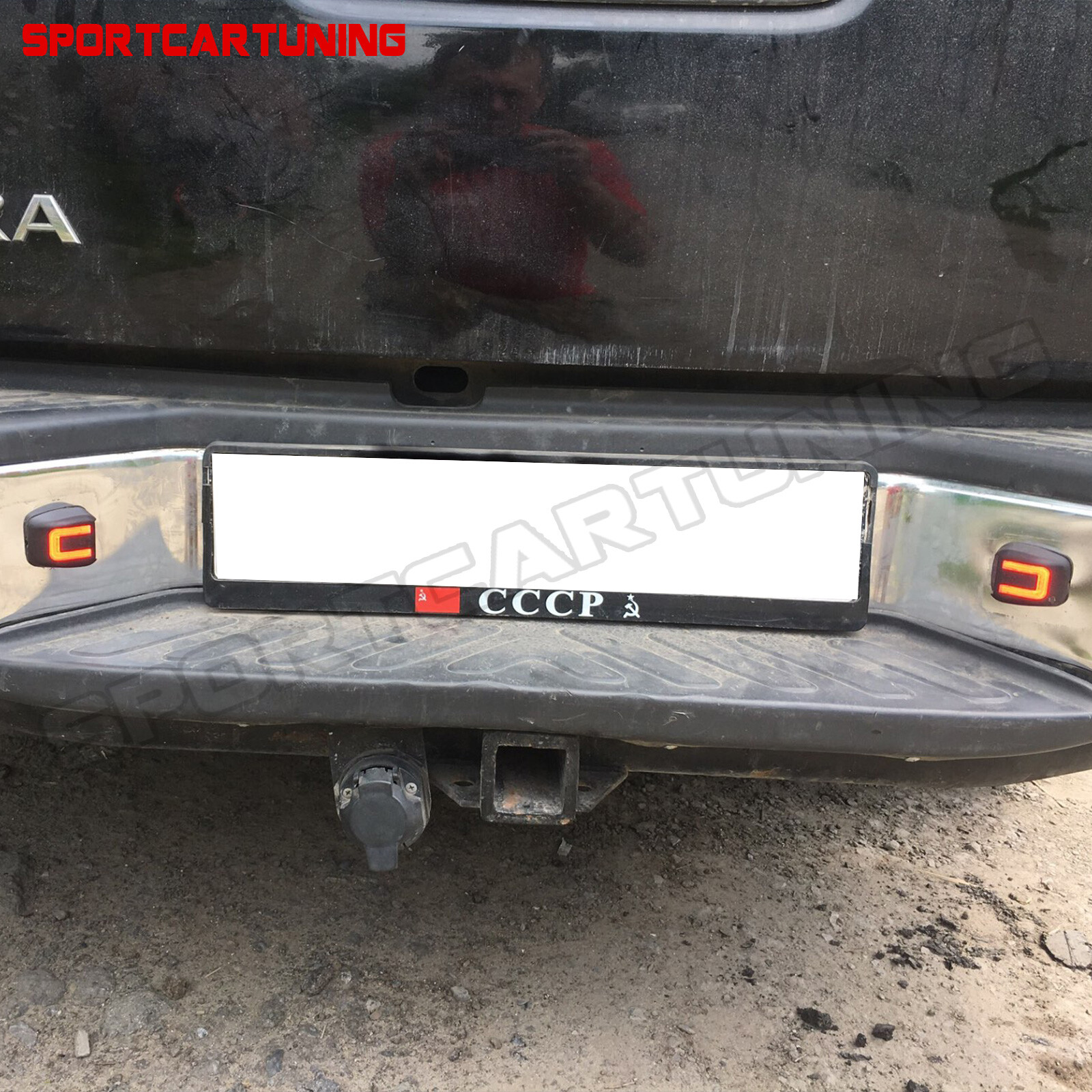 For 07-21 Frontier Titan Xterra Armada White & Red LED License Plate Lights Lamp