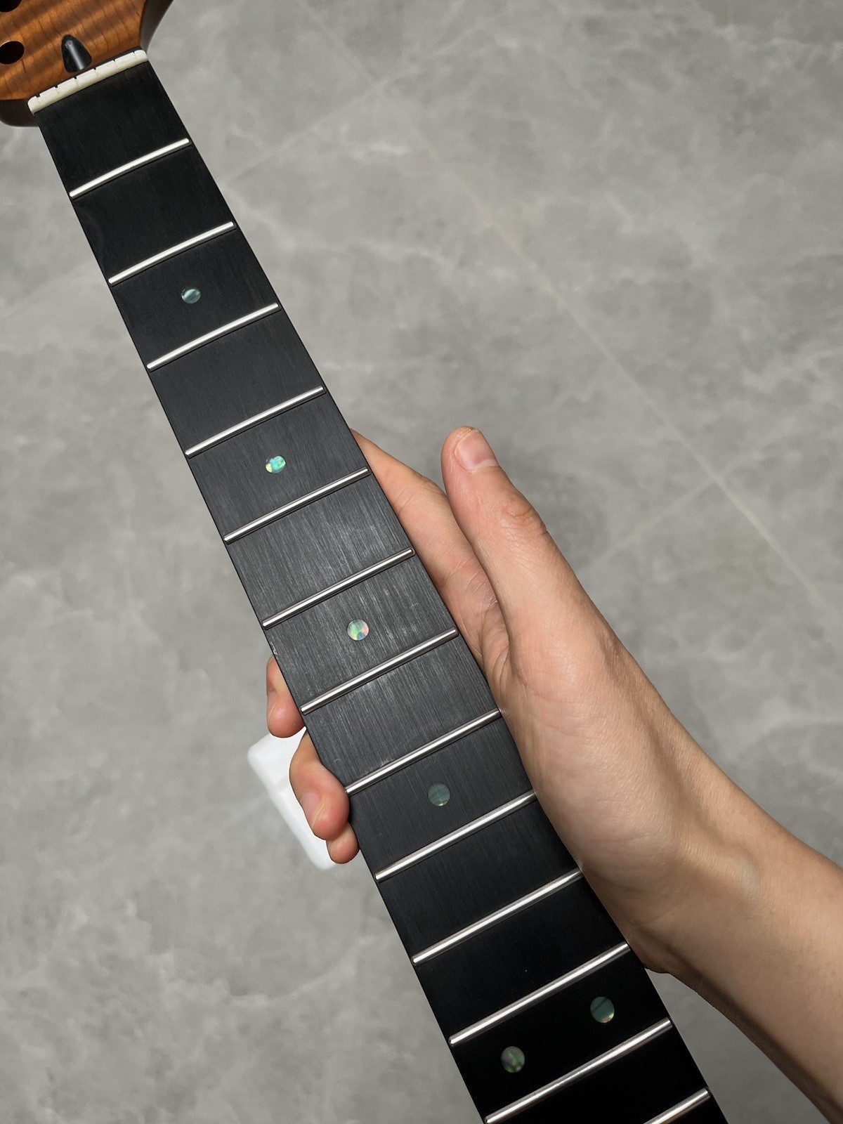 NEW Stainless Jumbo Frets Ebony 22fret Roasted Flame Maple electric guitar neck