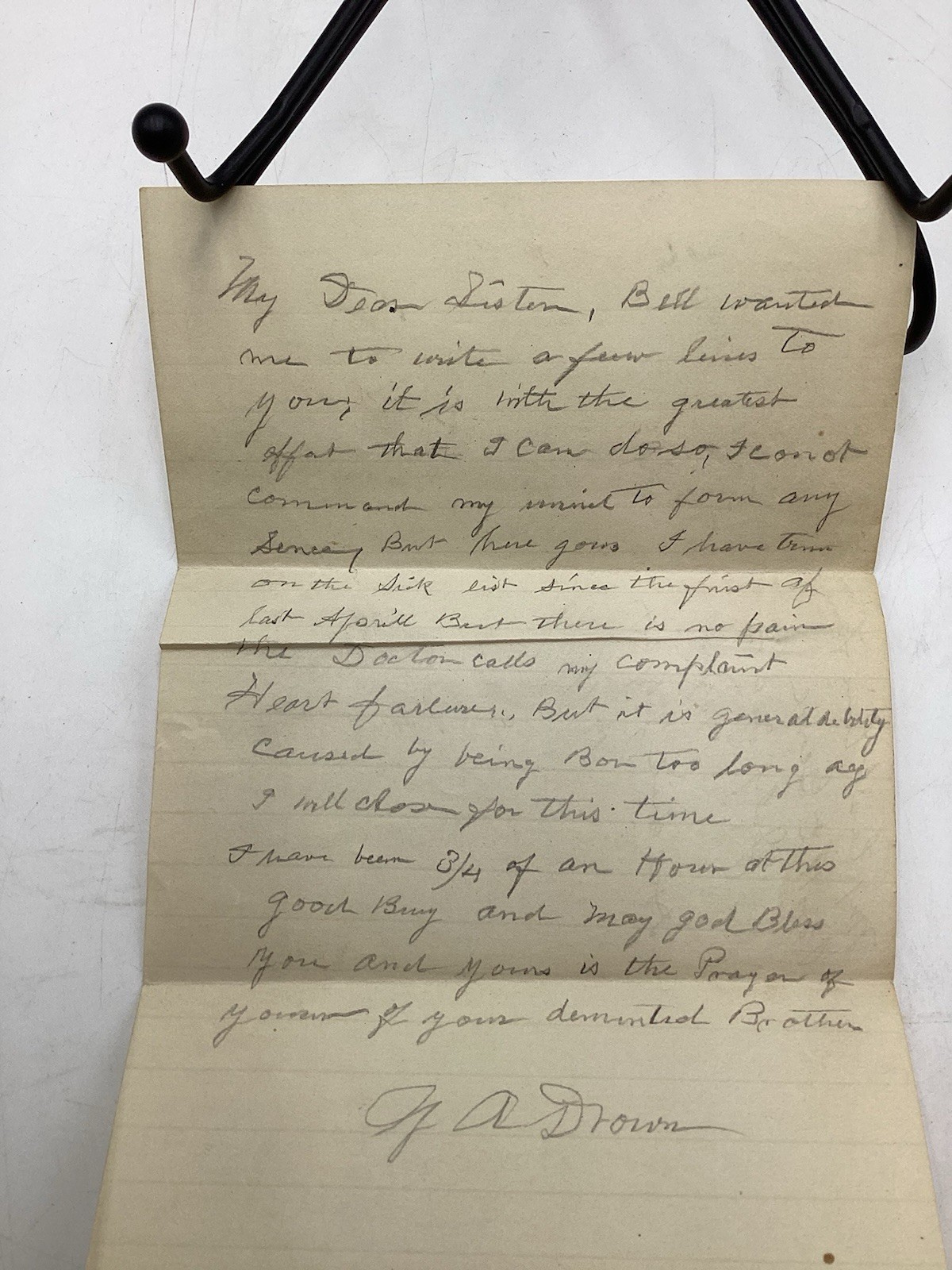 1904 Handwritten Letters-G.A. DROWN-Historical Family Correspondence