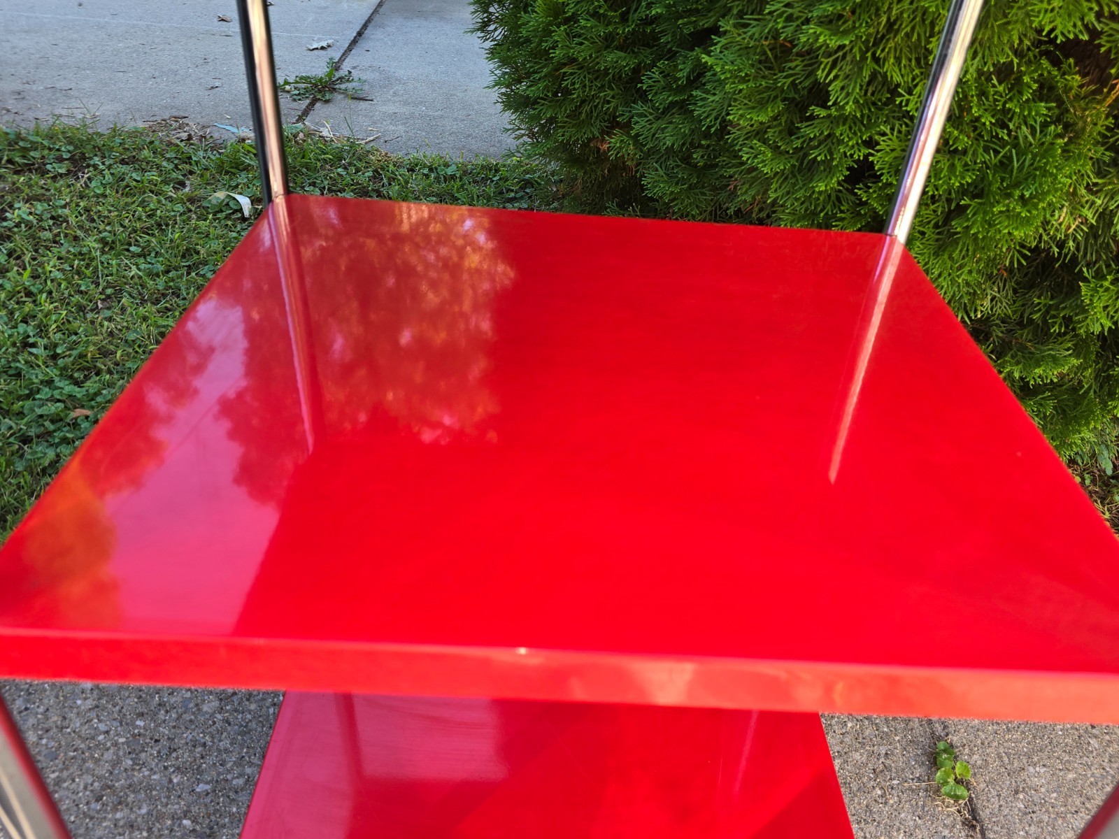 Vintage Metal Display Coca Cola Retro Kitchen Rolling Cart Collectible