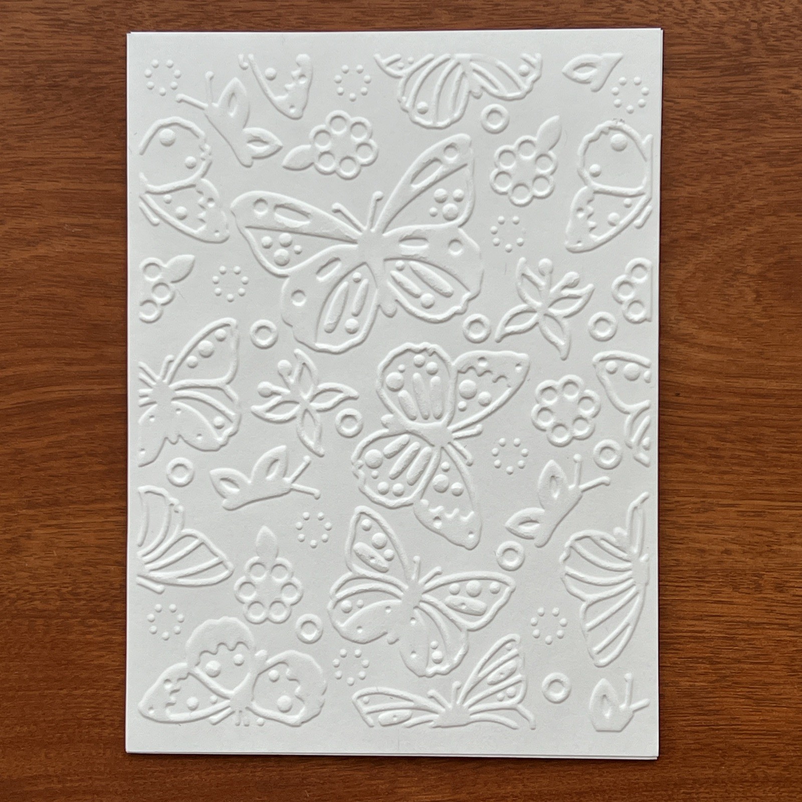 50 Pcs White Embossed Floral/Botanical Cardstock , Card Toppers, Junk Journal