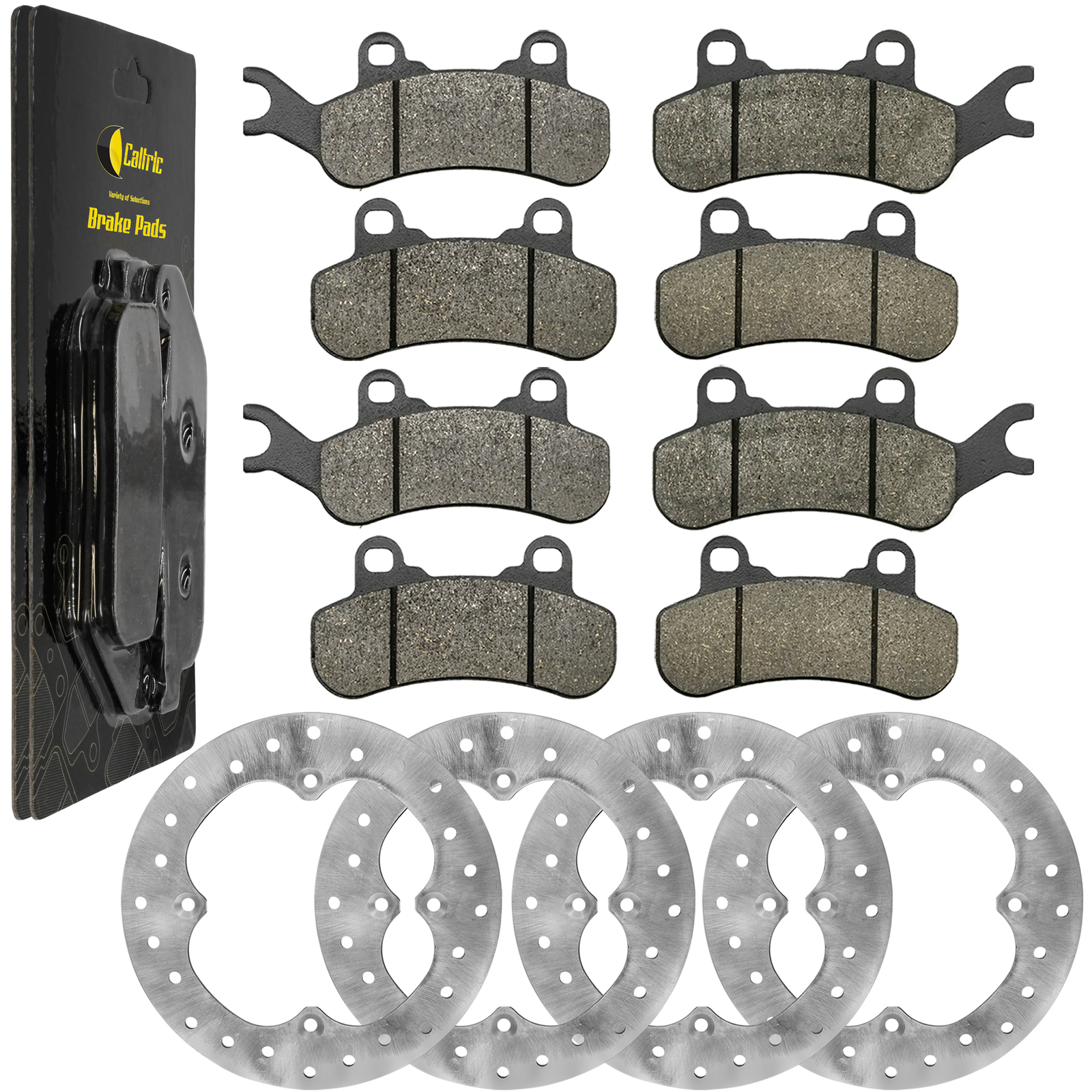 Fronr & Rear Brake Disc with Pads for Can-Am Maverick Max Turbo RR 2020 - 2024