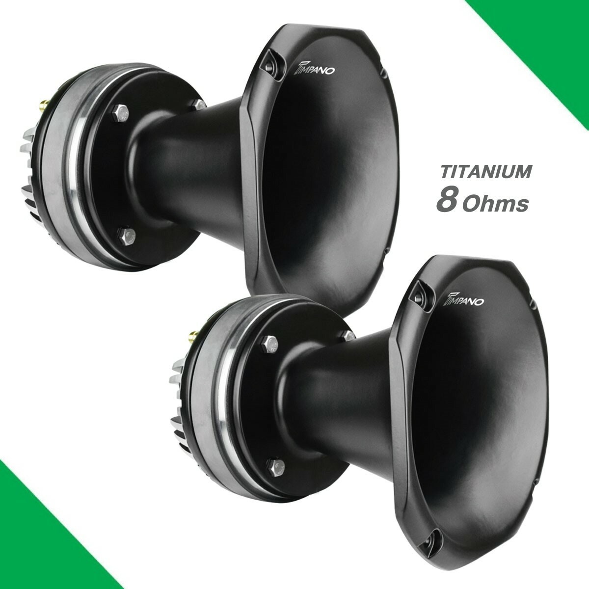 (2) TIMPANO TPT-DH2000 PRO 450W 8 OHM 2" EXIT ALUMINUM HORN + TITANIUM DRIVER