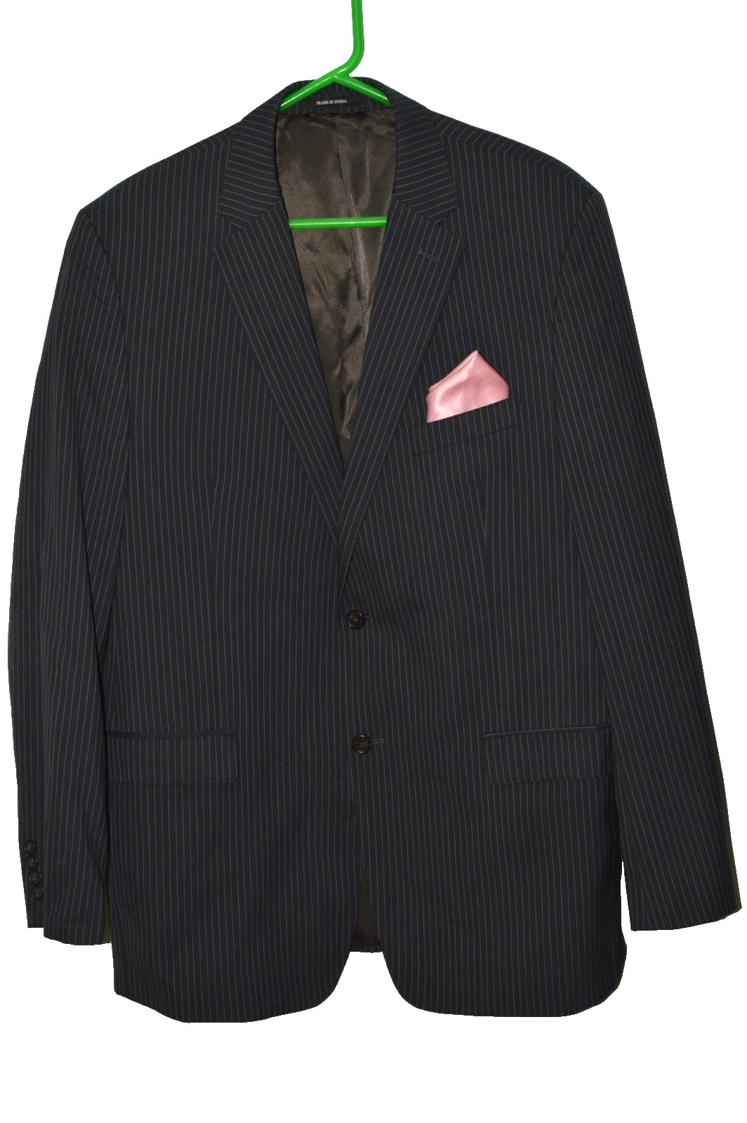 (2Pc Suit 46L 46 Long L) LAUREN RALPH LAUREN black Striped Slim Fit Suit 38x31