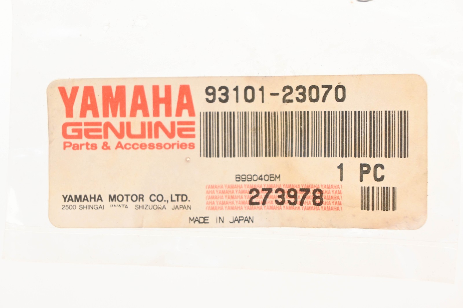 New OEM Yamaha 93101-23070-00 Oil Seal NOS
