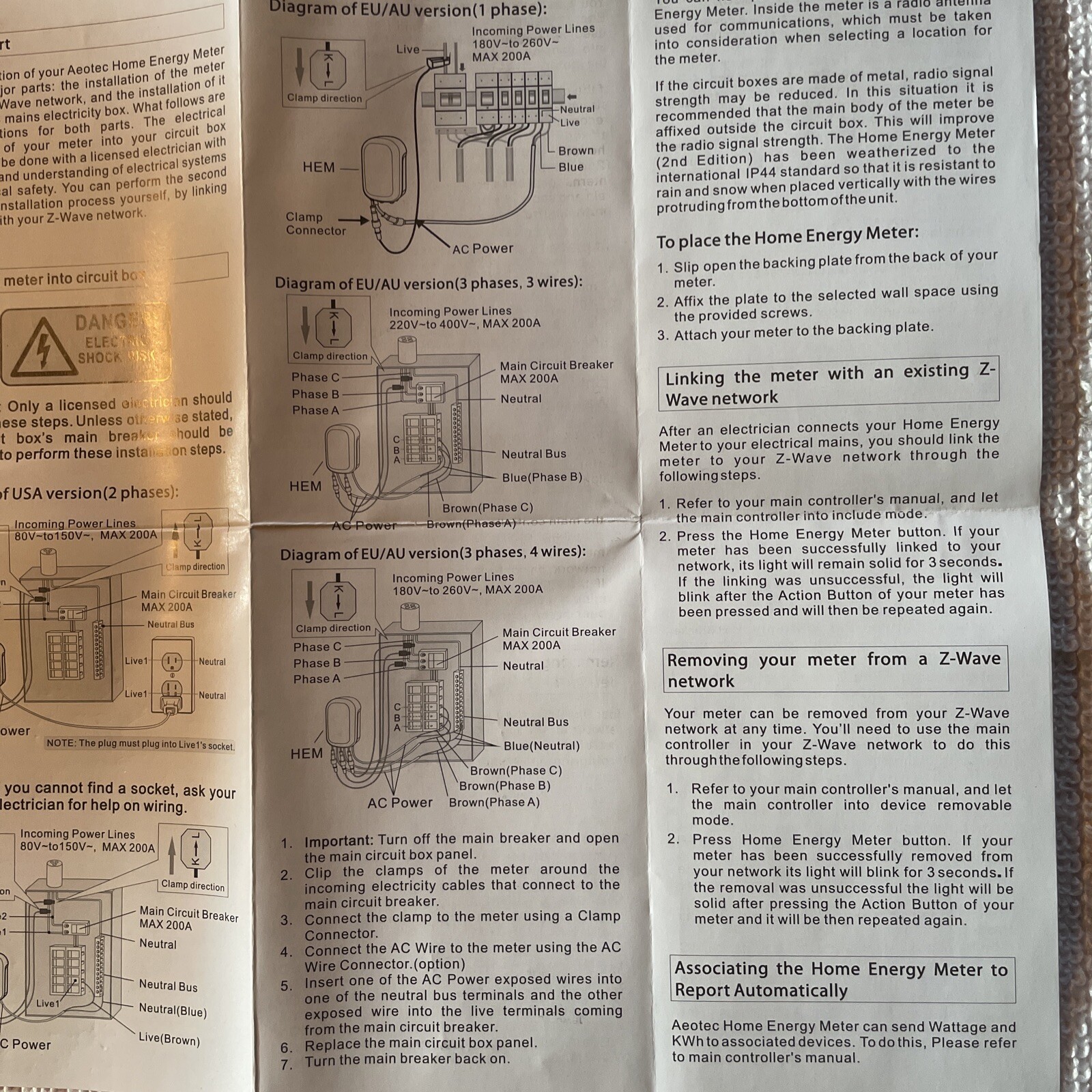 Aeotec Aeon Labs home Energy Meter 2nd Edition Zwave enabled DSB28-ZWUS
