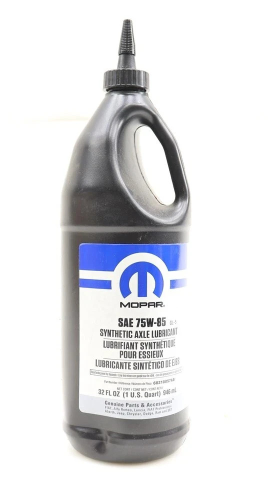 Mopar SAE 75W-85 Synthetic Axle Gear Oil GL-5 Lubricant 1 Quart 68210057AB