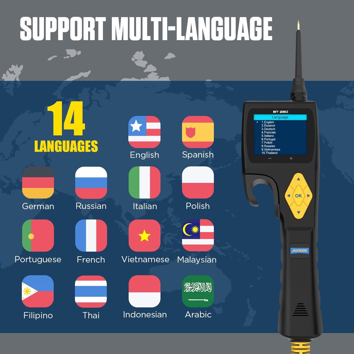 9V-30V Electrical Circuit Tester Probe Diagnostic Multimeter Oscilloscope Test