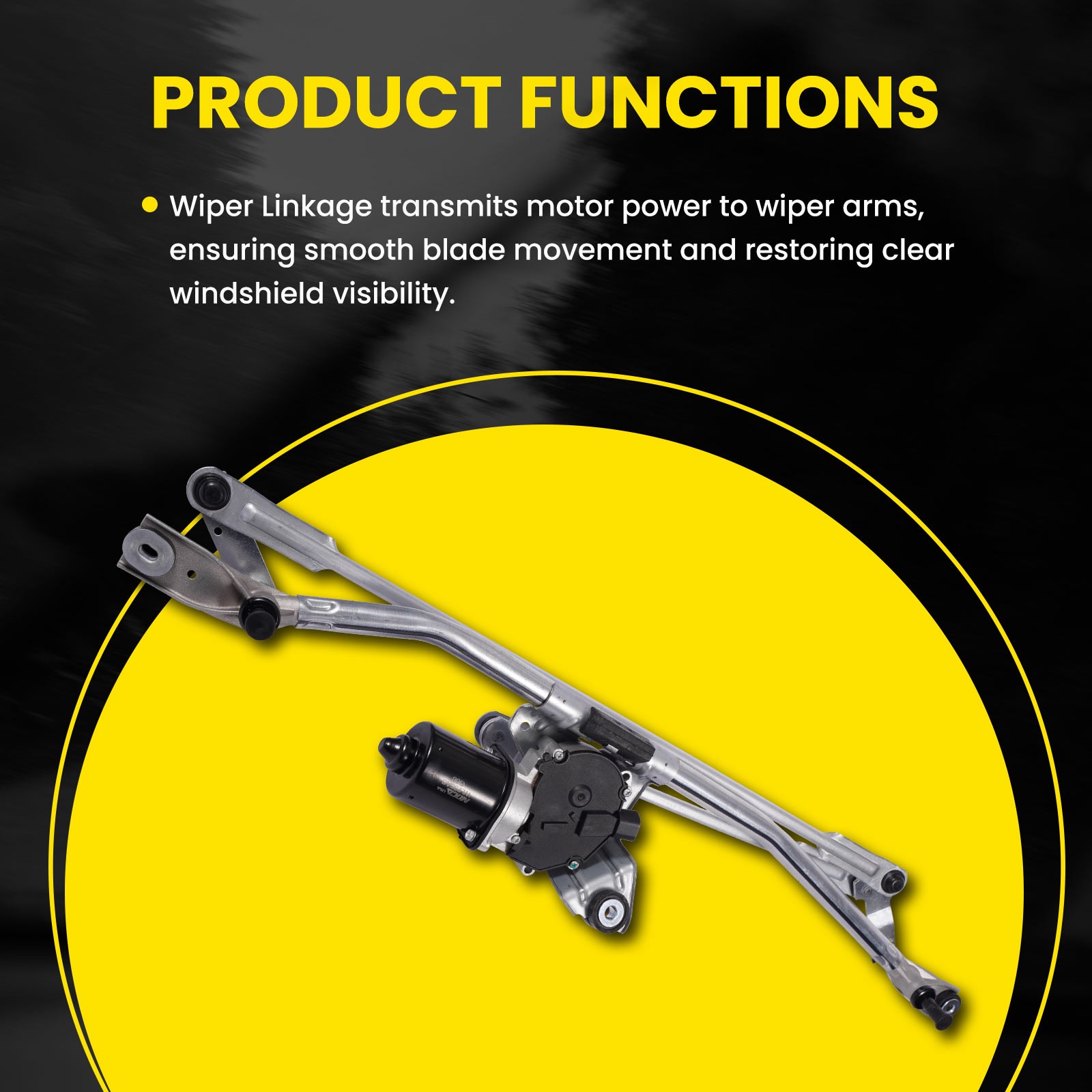 Front Wiper Linkage & Motor Assembly for Cadillac Chevrolet Silverado GMC Sierra