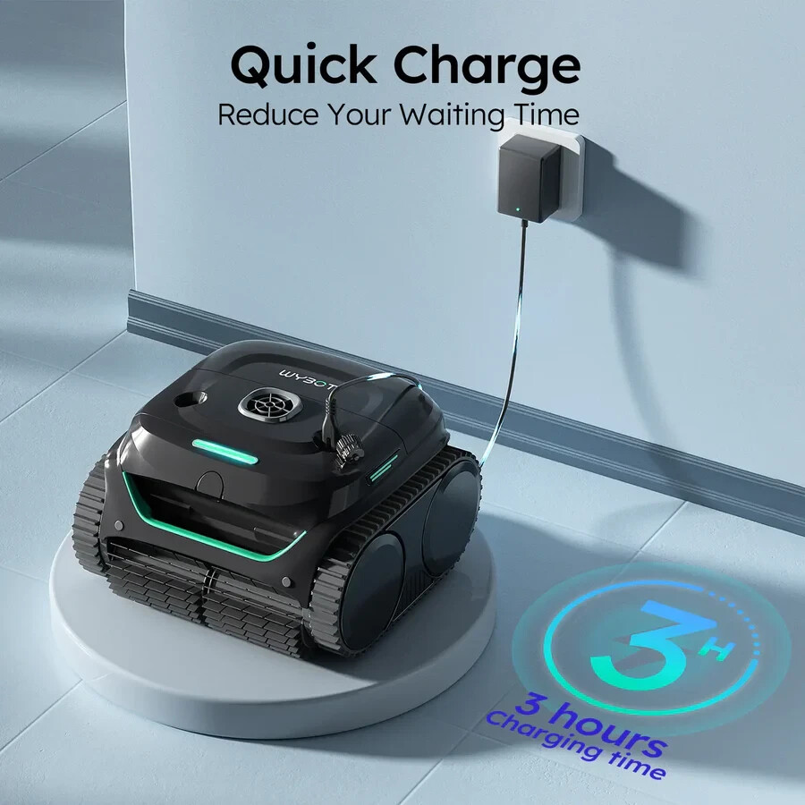 WYBOT C2 Robotic Pool Cleaner, Cordless Pool Vacuum for Inground Pools