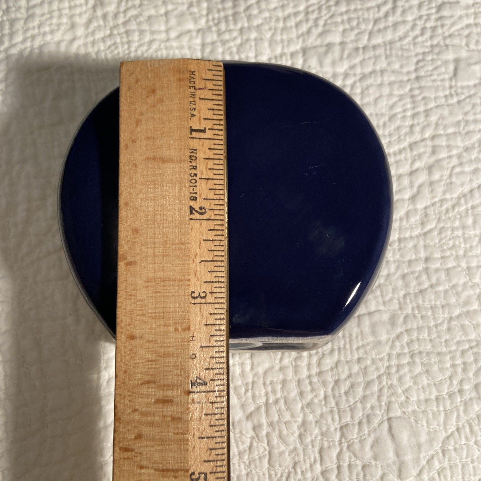 Vtg Celestial Sun Ceramic Toothbrush Holder Bohemian Blue and Gold