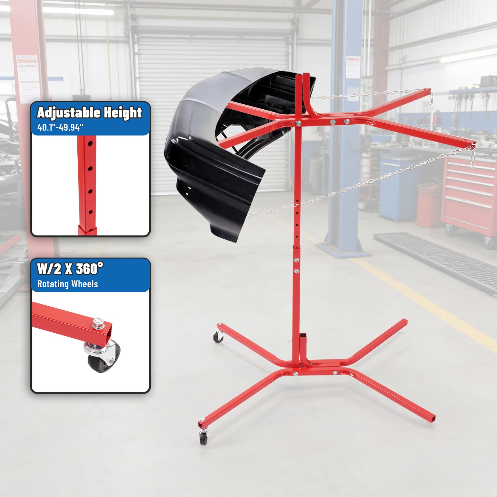 Bumper Tree 50'' Auto Body Door Fender Panel Paint Stand Holder Hang Hood Stand