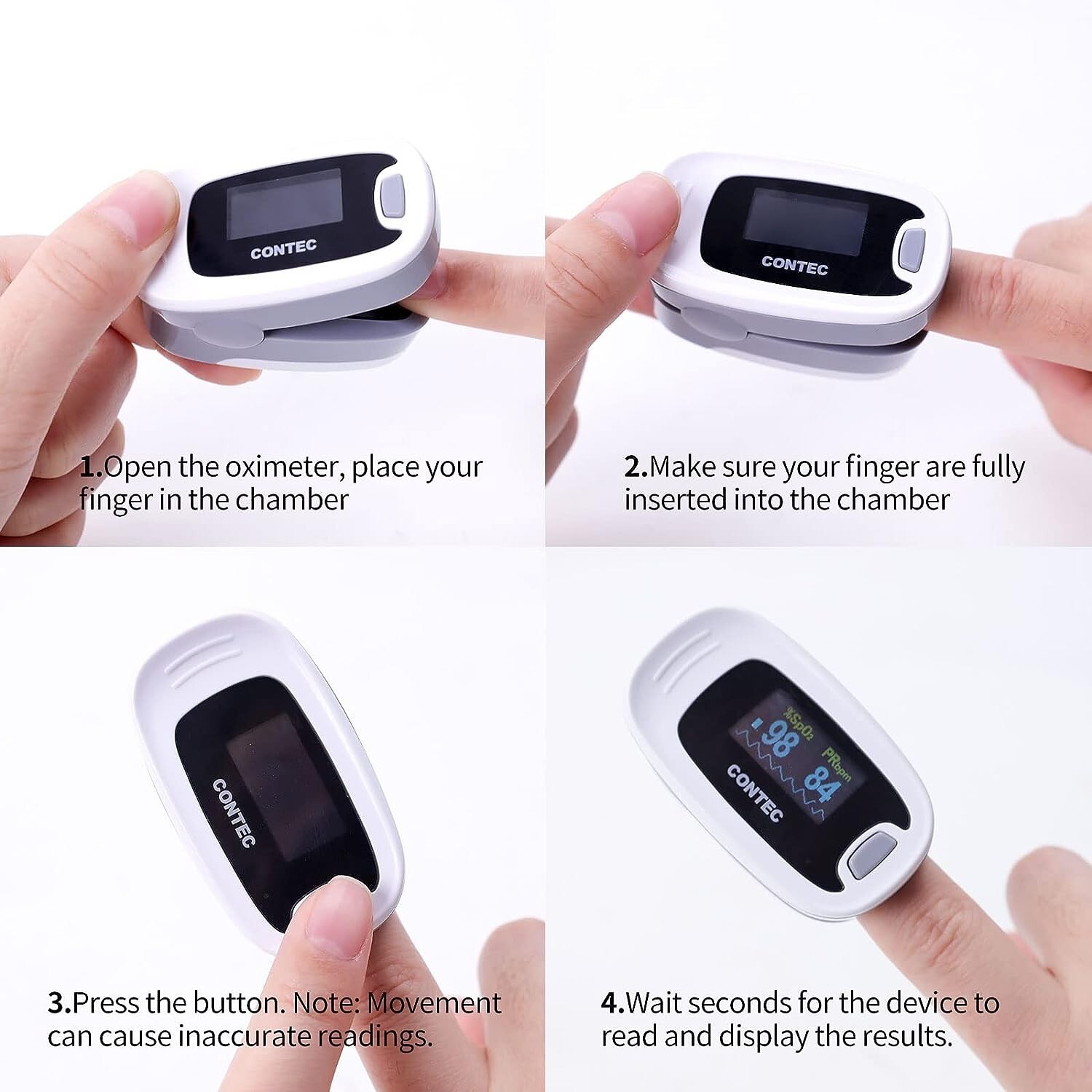 Fingertip Pulse Oximeter Blood Oxygen SpO2 Heart Rate Monitor Oxímetro de pulso